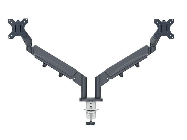 BildeMonitor Arm Ergo Space Saving Dual, Dark Grey