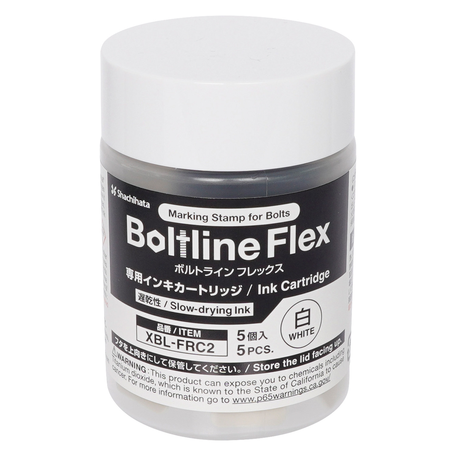 Boltline Flex Slow-Drying Ink Cartridge 5pcs White