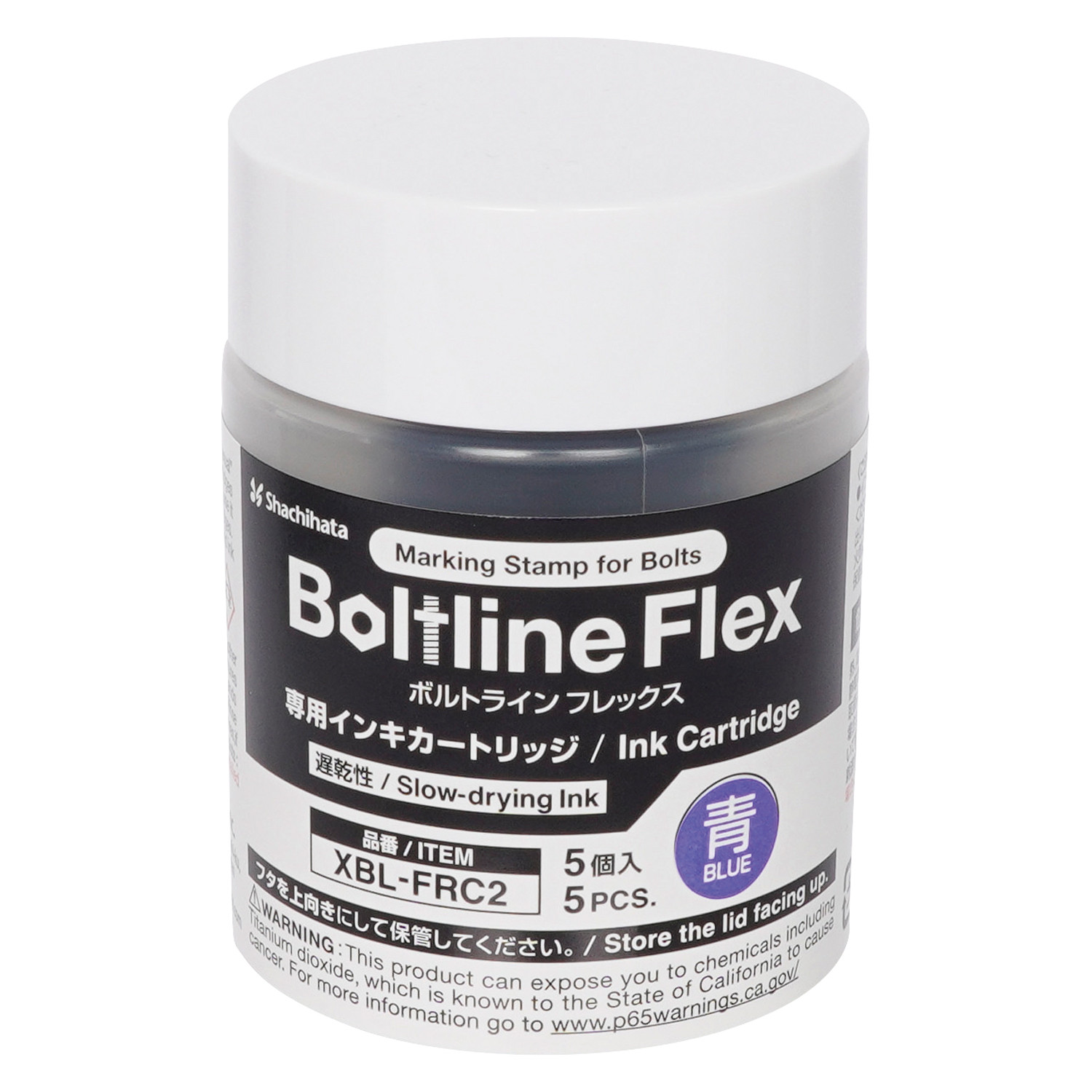 Boltline Flex Slow-Drying Ink Cartridge 5pcs Blue