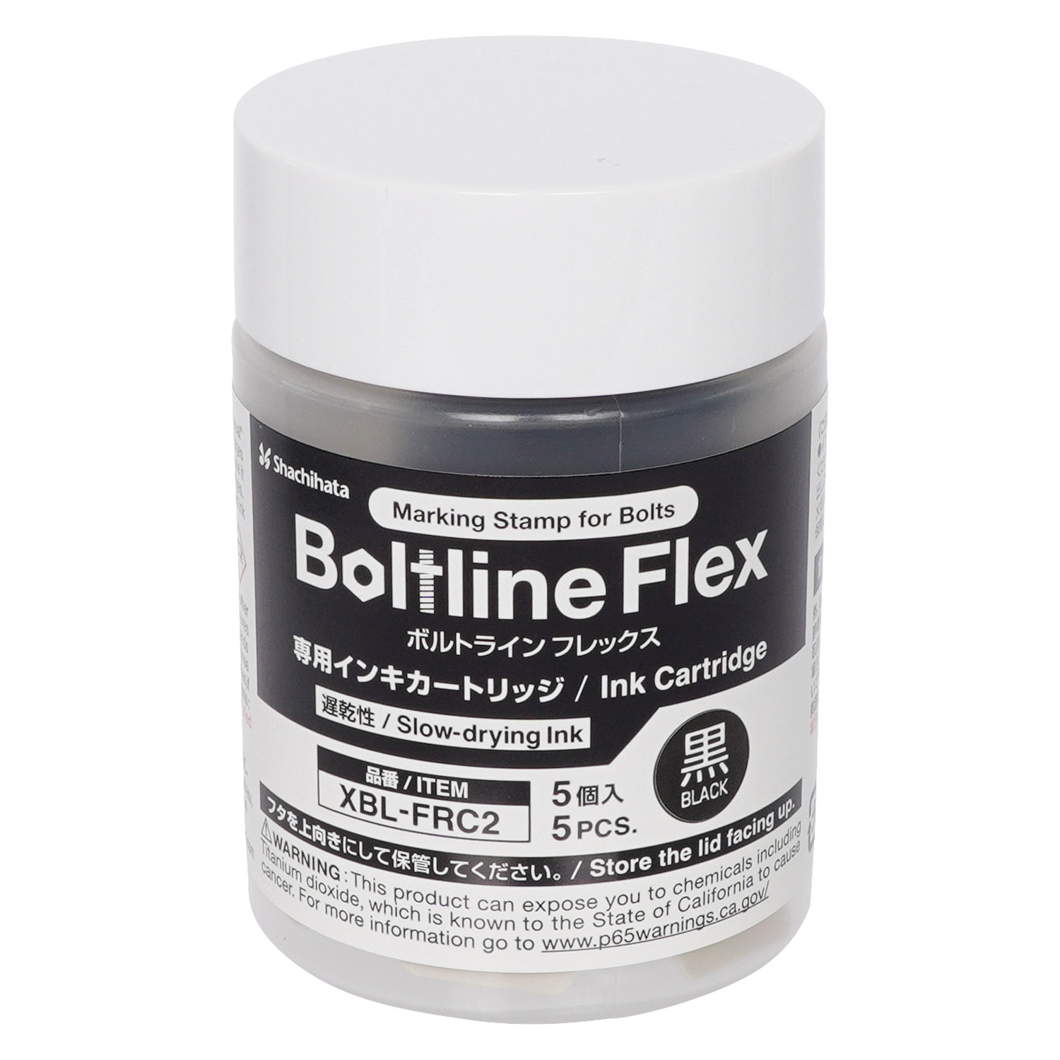 Boltline Flex Slow-Drying Ink Cartridge 5pcs Black
