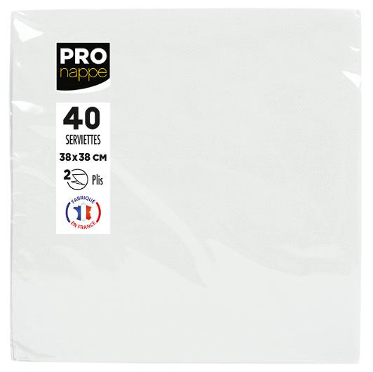 BildeServiett Pronappe 2L 38Cm Hvit (40 stk)