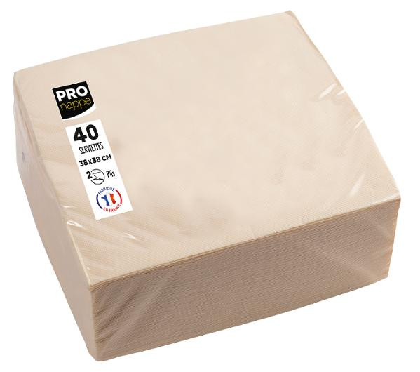Serviett Pronappe 2L 38Cm Krem (40 stk)