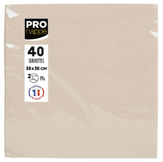 BildeServiett Pronappe 2L 38Cm Krem (40 stk)