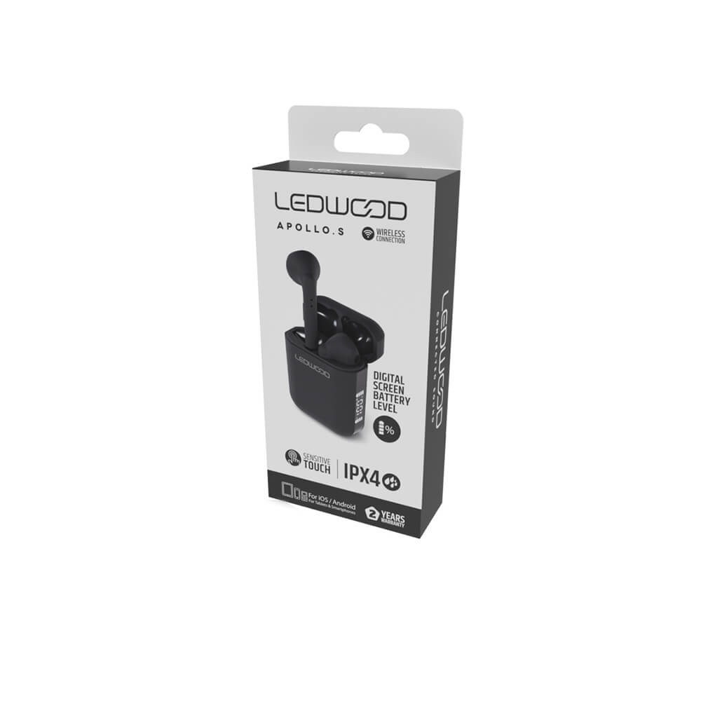 LEDWOOD Headphone Apollo TWS True Wireless In-Ear Black Mic