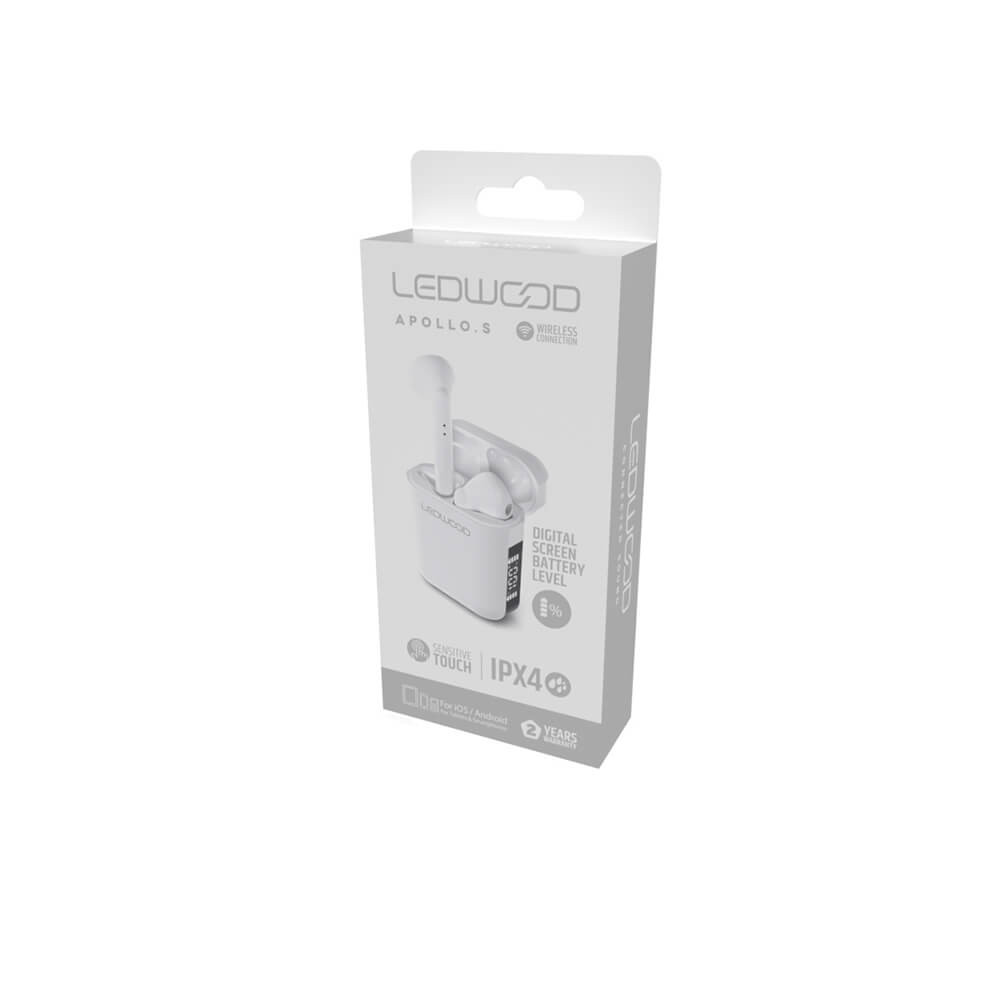 LEDWOOD Headphone Apollo TWS True Wireless In-Ear White Mic