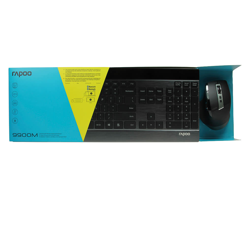 RAPOO Keyboard/Mice Set 9900M Wireless Multi-Mode Black