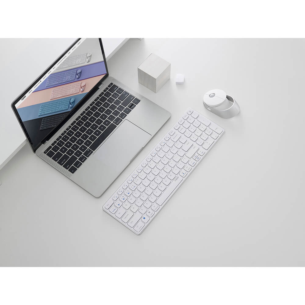 RAPOO Keyboard/Mice Set 9750M Wireless Multi-Mode White