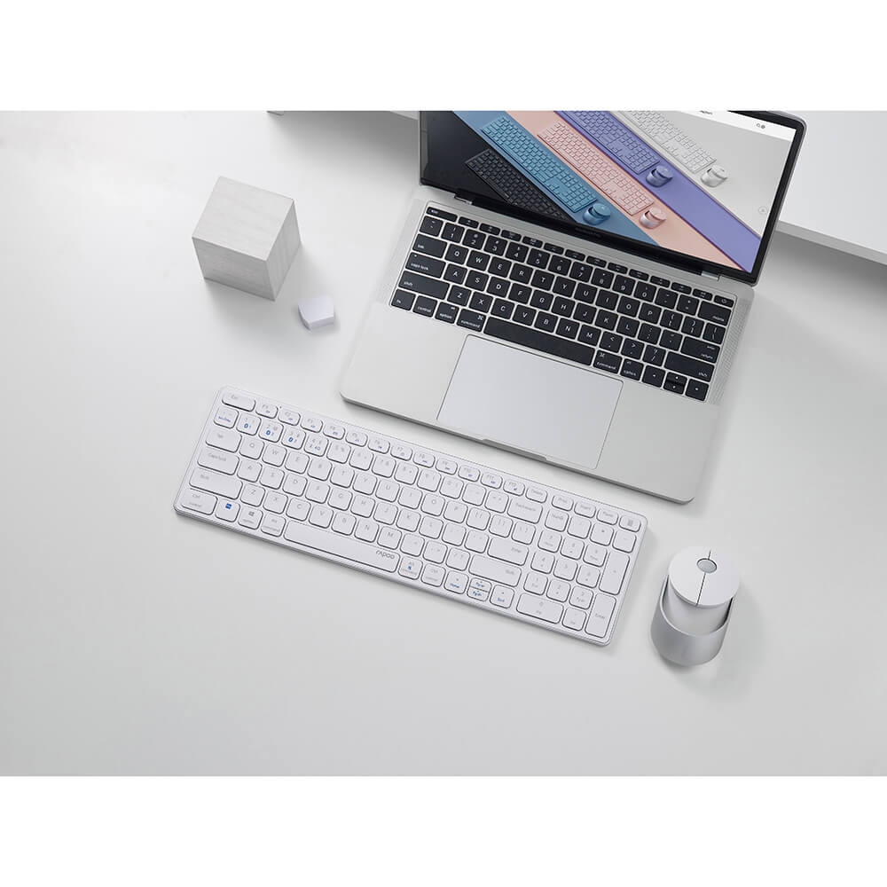 RAPOO Keyboard/Mice Set 9750M Wireless Multi-Mode White