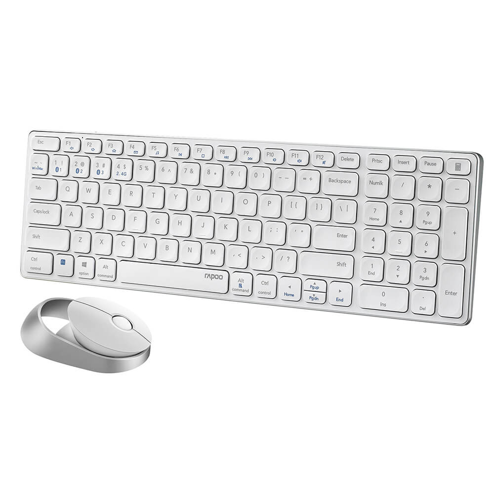 RAPOO Keyboard/Mice Set 9750M Wireless Multi-Mode White
