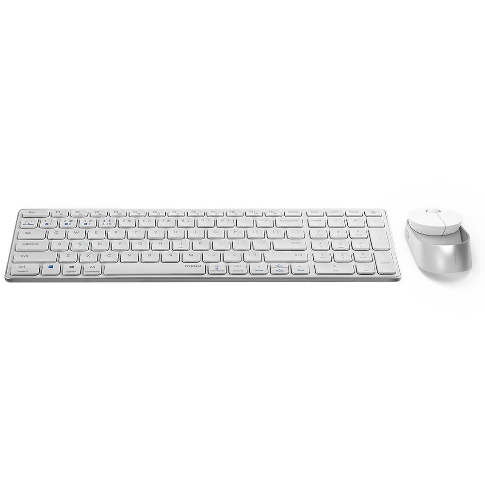 RAPOO Keyboard/Mice Set 9750M Wireless Multi-Mode White