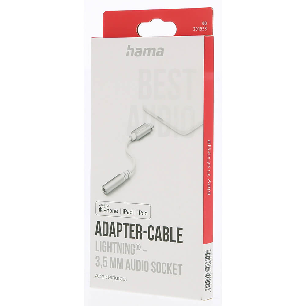 HAMA Audio Adapter Lightning to 3.5mm White