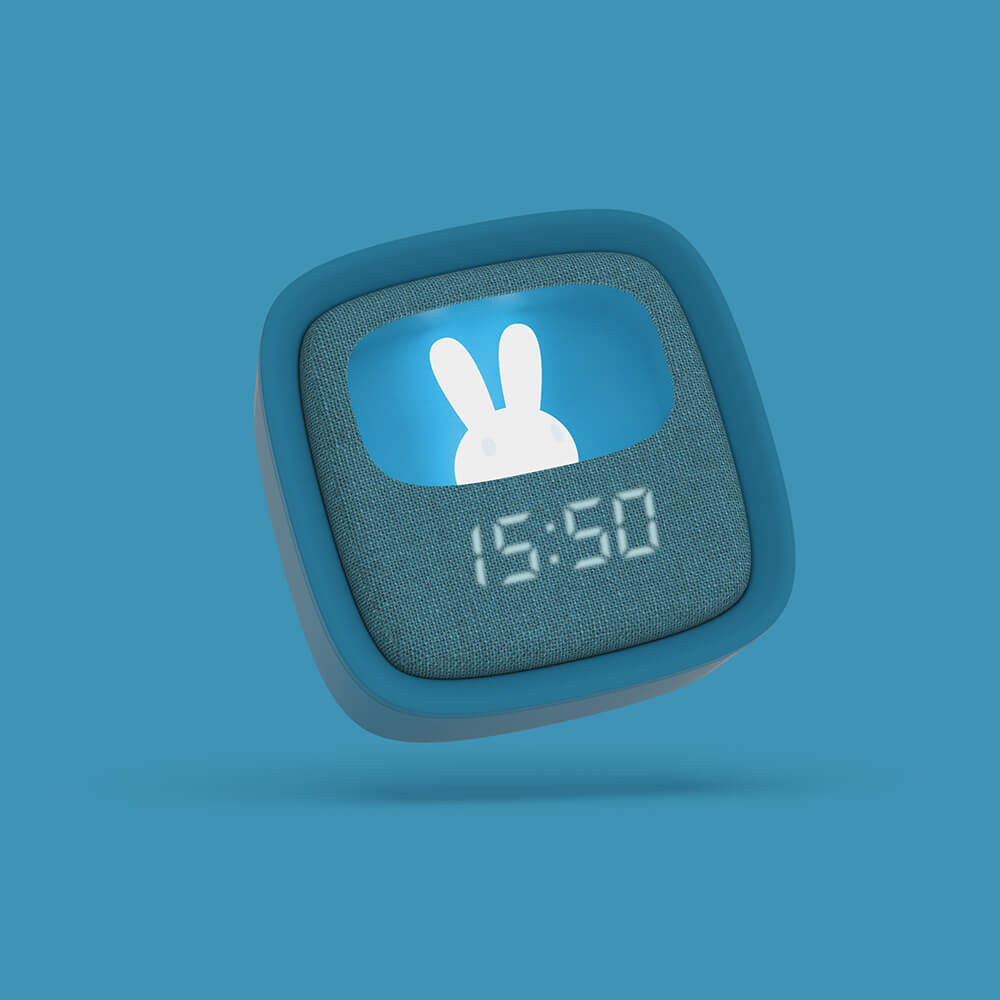 MOB Alarm Clock with Light Billy Clock Dark Blue