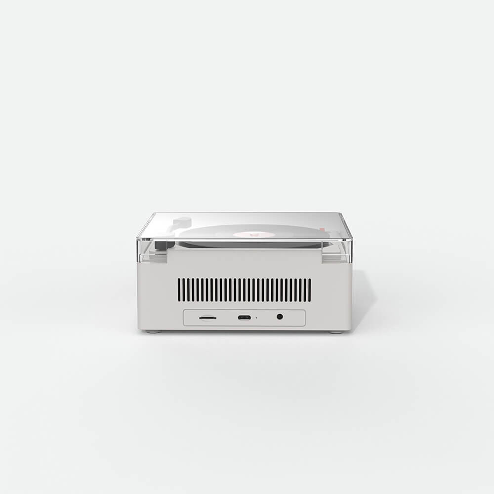 MOB Speaker Alarm Clock Vinyl Retro Grey