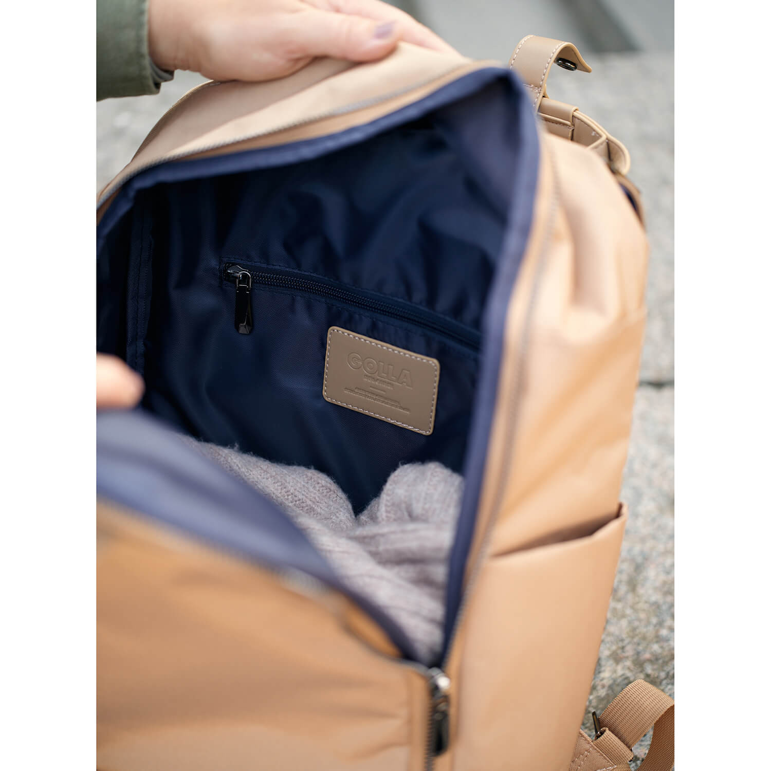 GOLLA Backpack Orion 13 litres Nylon and PU 15.6" Coffee