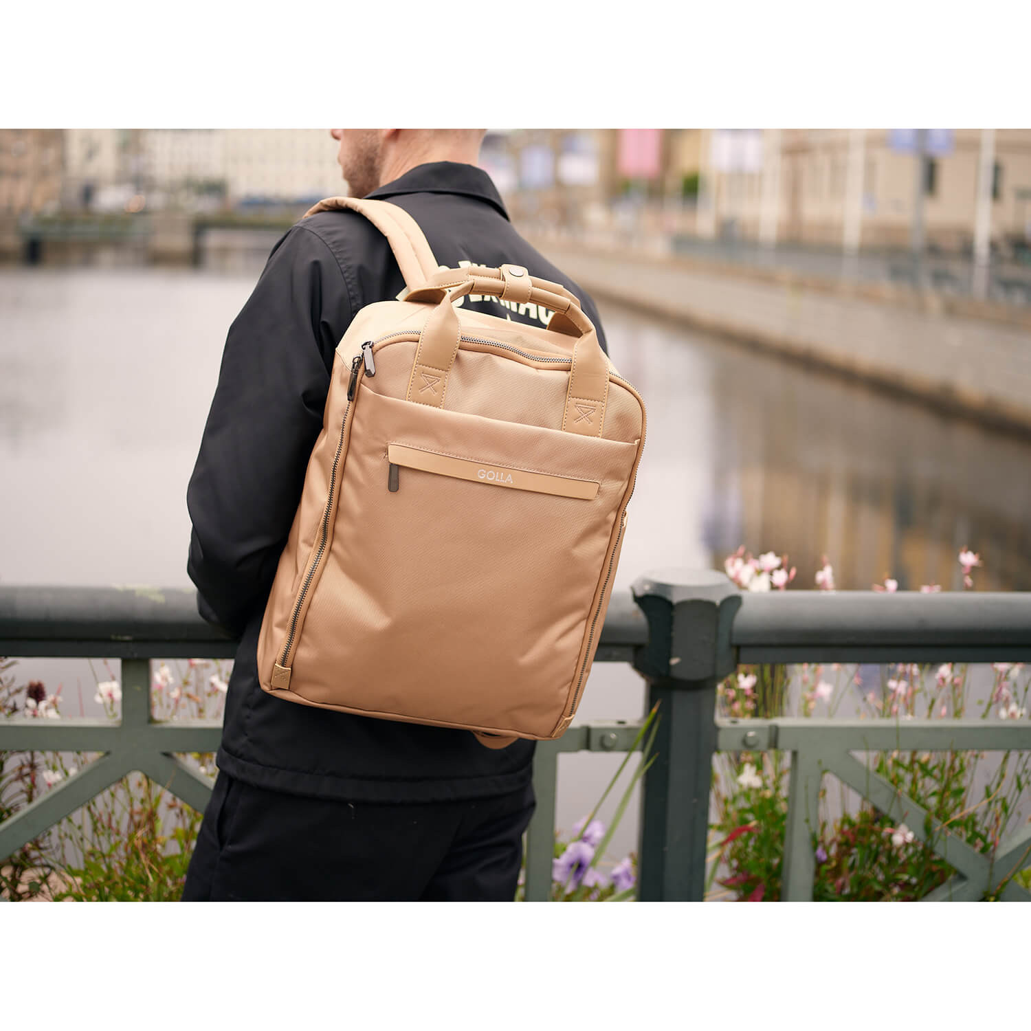 GOLLA Backpack Orion 13 litres Nylon and PU 15.6" Coffee