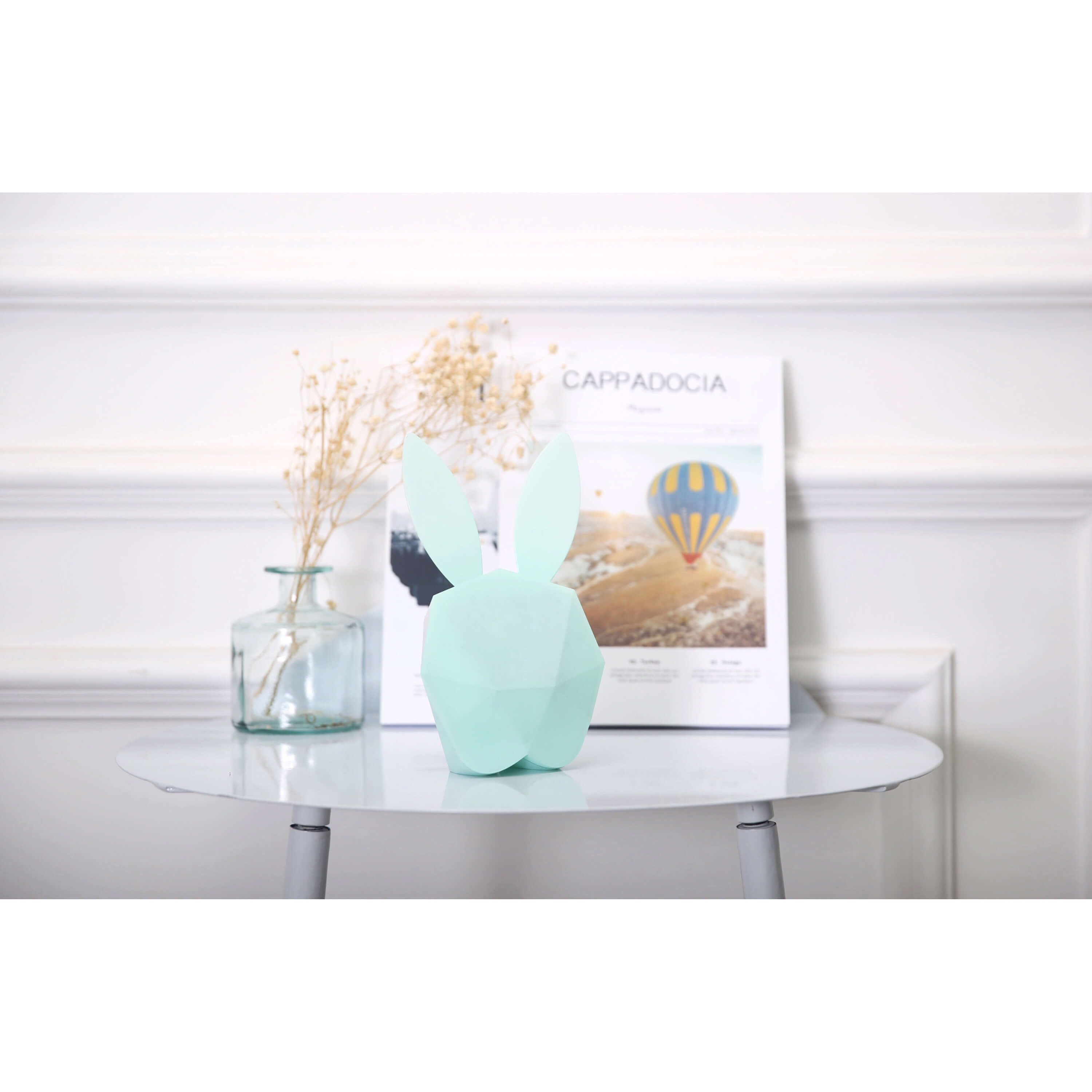 MOB Vekkerklokke med nattlampe Lys blå Rabbit