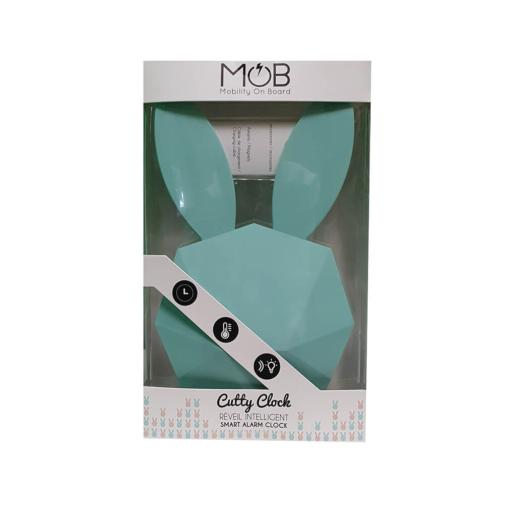 MOB Vekkerklokke med nattlampe Lys blå Rabbit