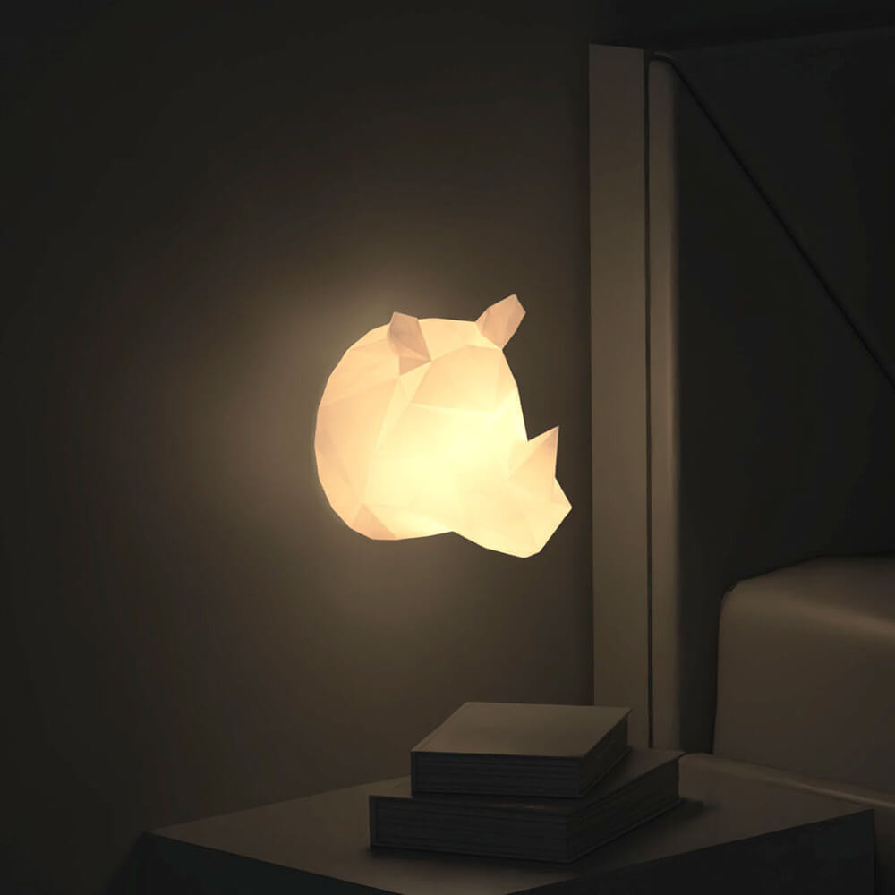 MOB Wall Nightlight Wild Light Rhino Multicolor