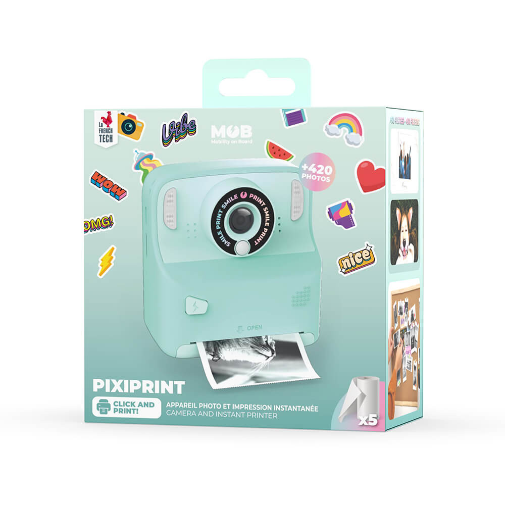 MOB Instant Cam Pixiprint 5 filmrolls 5 Games Turquoise