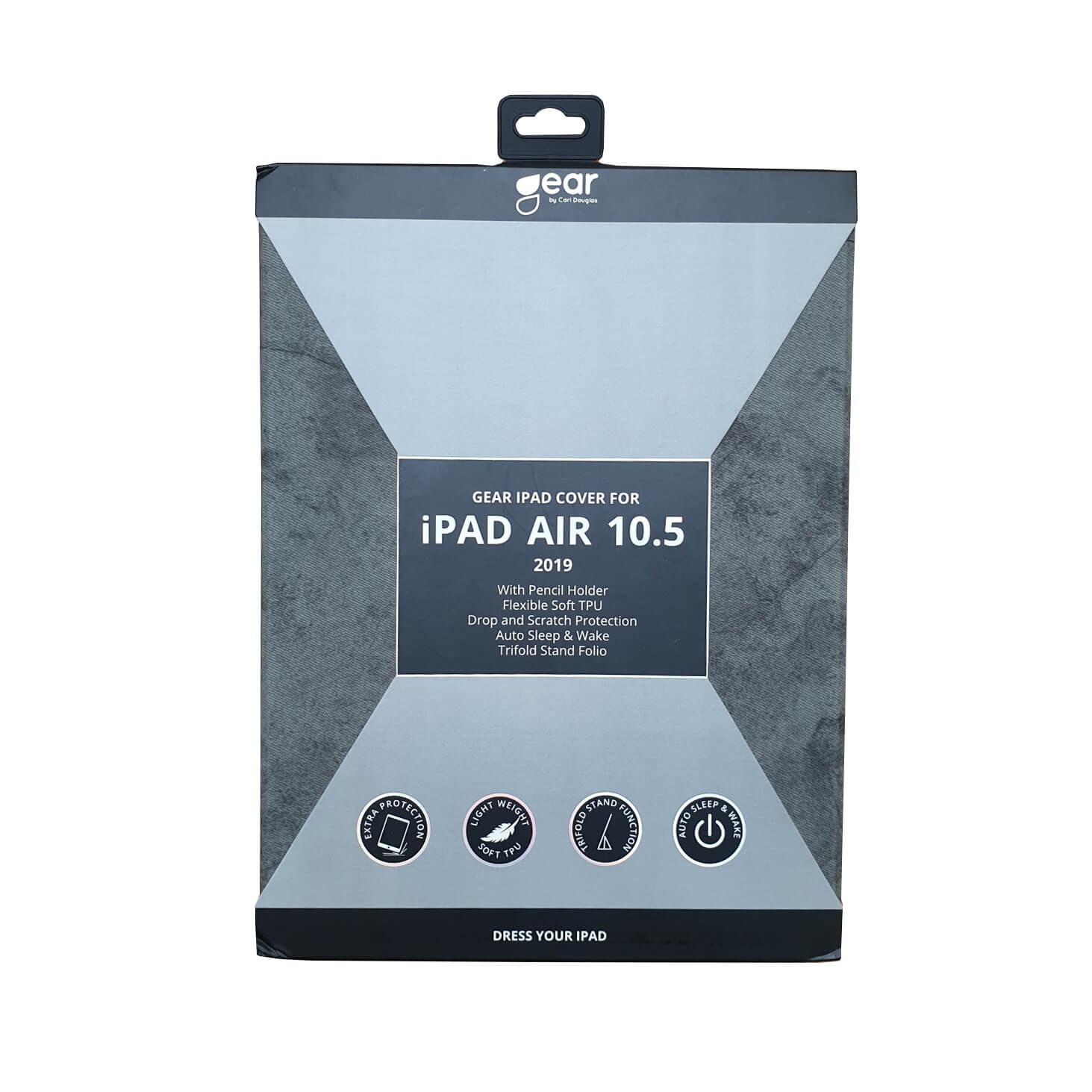 GEAR iPadveske Grå iPad Air 10,5" 2019 plass til Apple Pencil