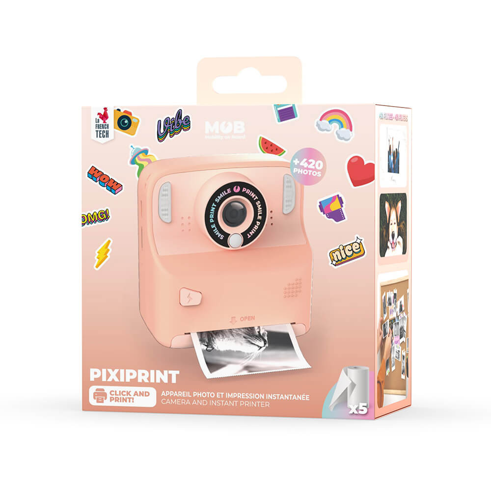 MOB Instant Cam Pixiprint 5 filmrolls 5 Games Pink