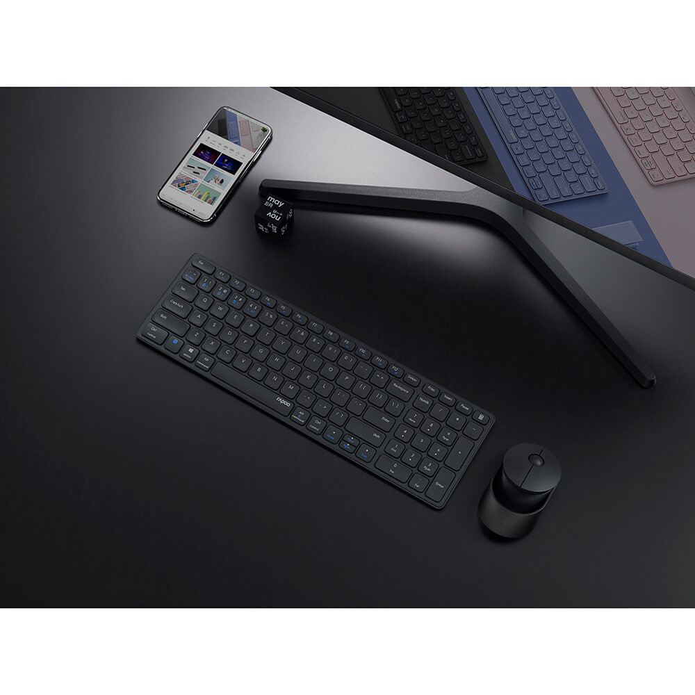 RAPOO Keyboard/Mice Set 9750M Wireless Multi-Mode Dark Grey