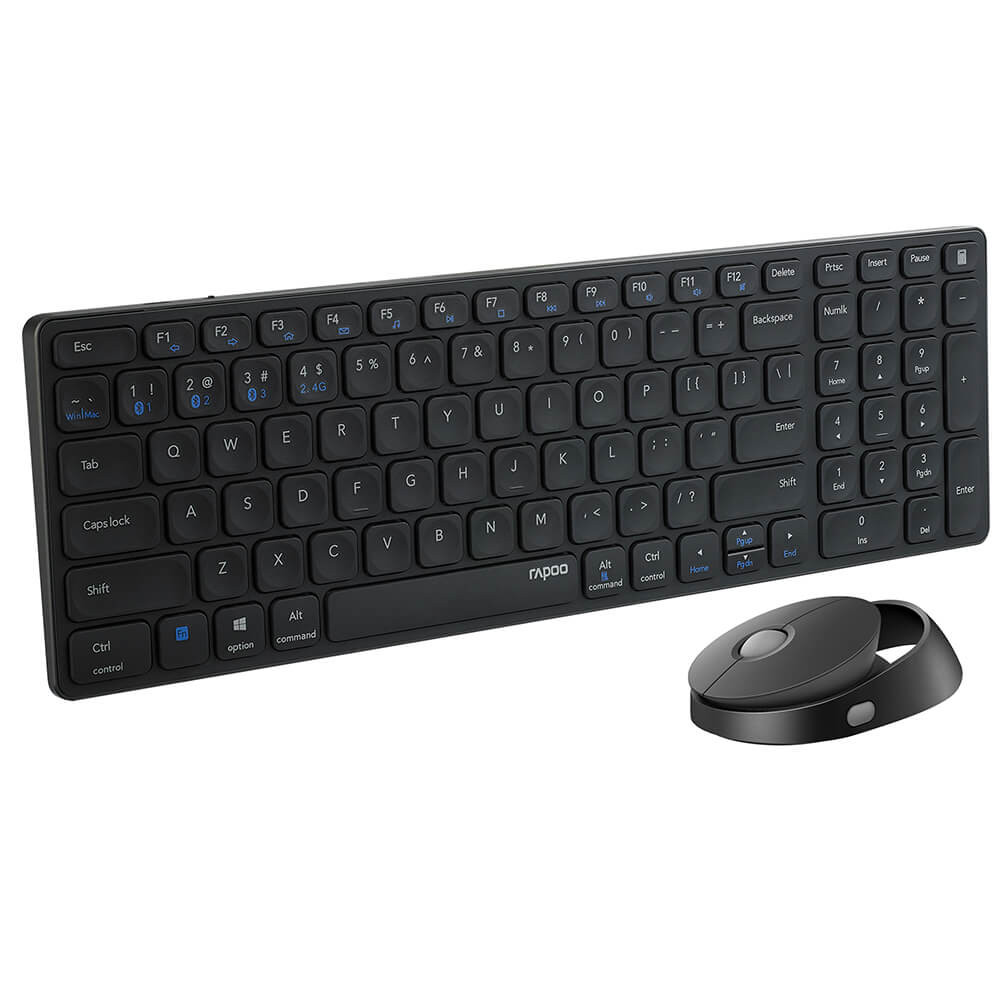 RAPOO Keyboard/Mice Set 9750M Wireless Multi-Mode Dark Grey