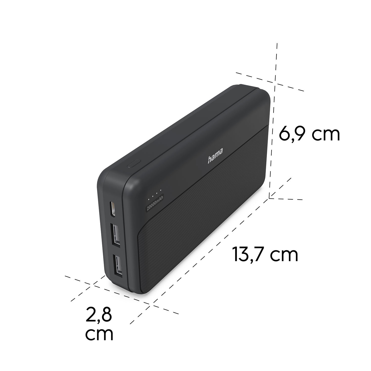 HAMA Powerbank Pocket 20000mAh Anthracite