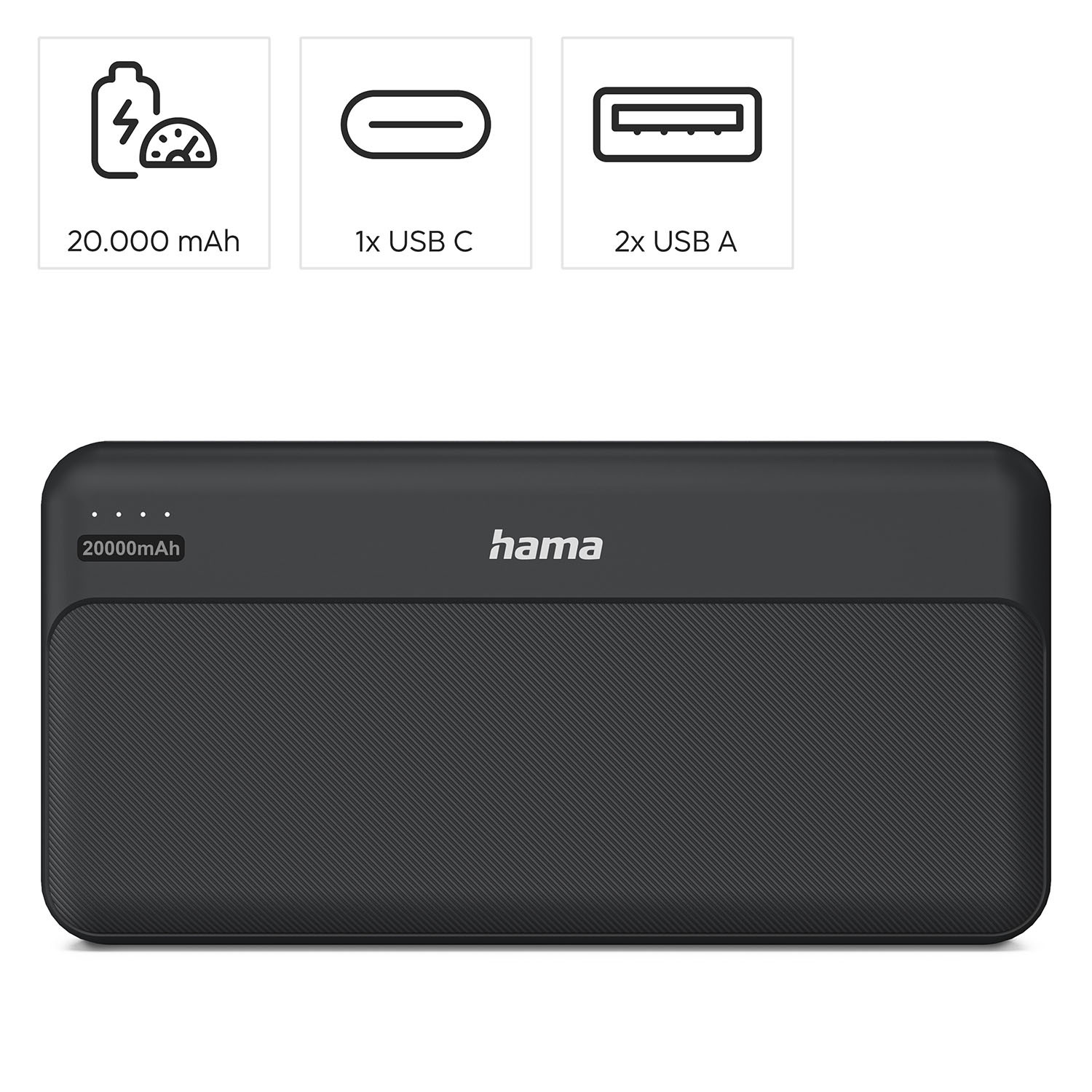 HAMA Powerbank Pocket 20000mAh Anthracite