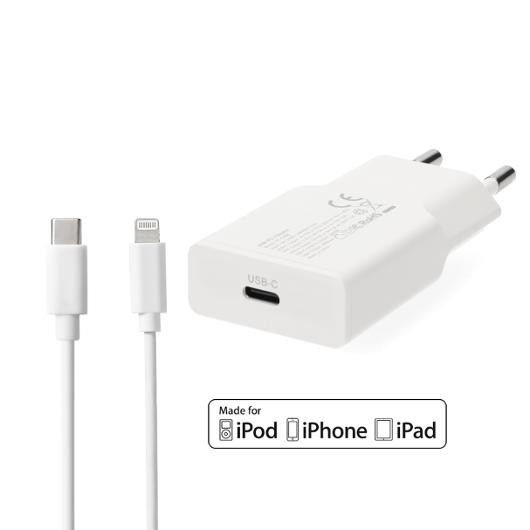 Vegglader Nedis Usb-C Til Lightning 1M