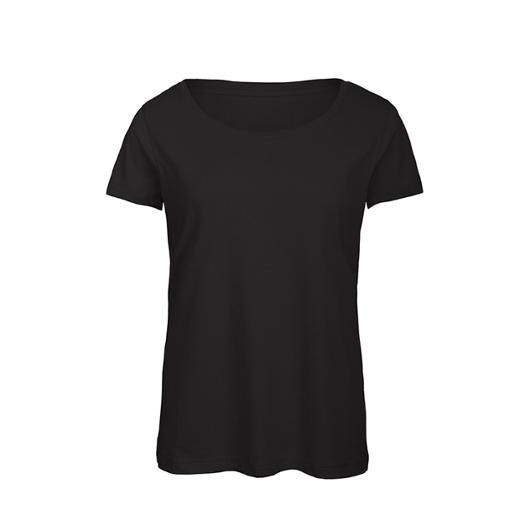 BildeT-Skjorte B&C Triblend Dame M Sort