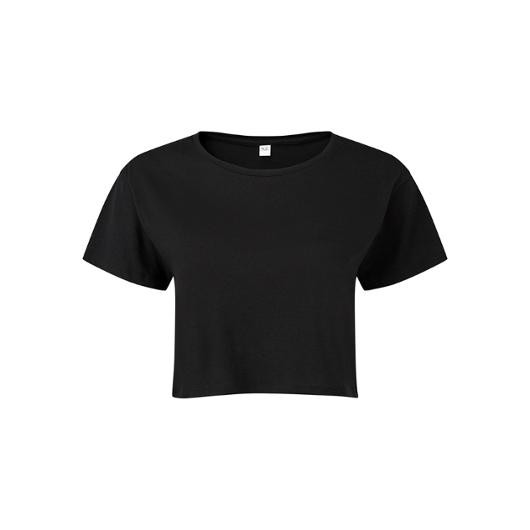 BildeT-Skjorte B&C Cropped Dame Xl Sort