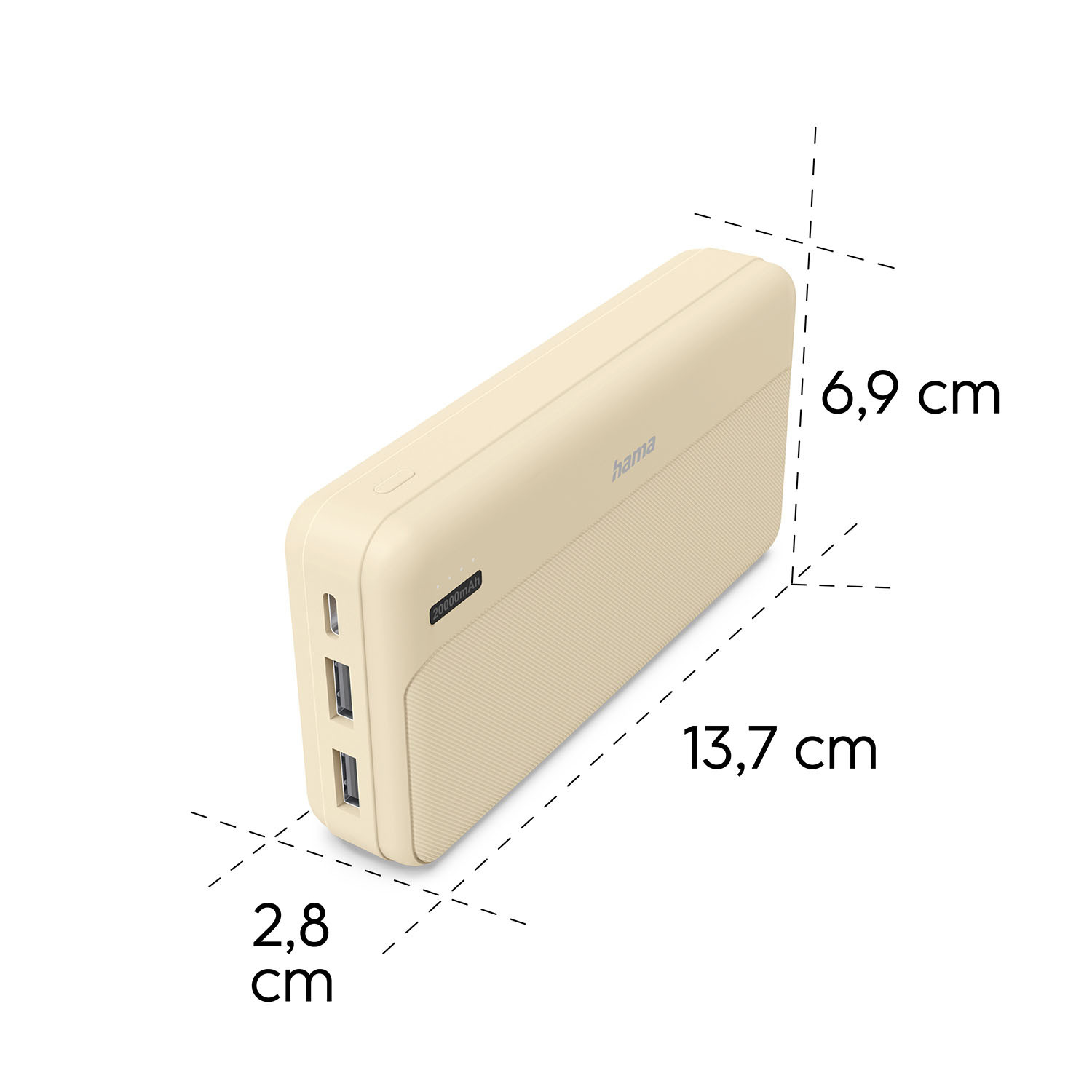 HAMA Powerbank Pocket 20000mAh Sand