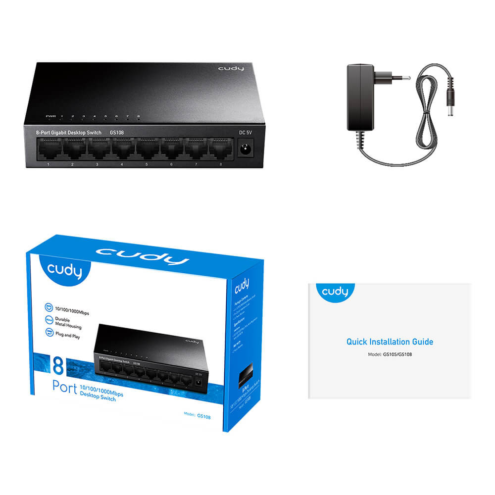CUDY Switch GS108 8-port Gigabit