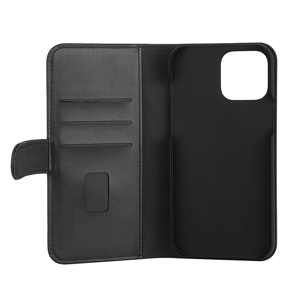 GEAR Lommebokveske Svart Magnet iPhone 13  Pro Max 2in1 Magnetdeksel
