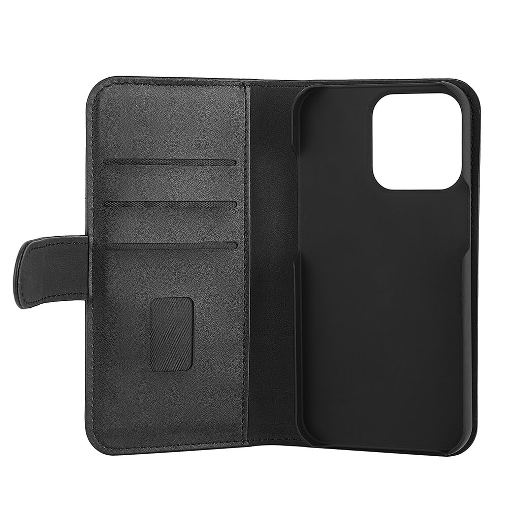 GEAR Lommebokveske Svart Magnet iPhone 13  Pro 2in1 Magnetdeksel