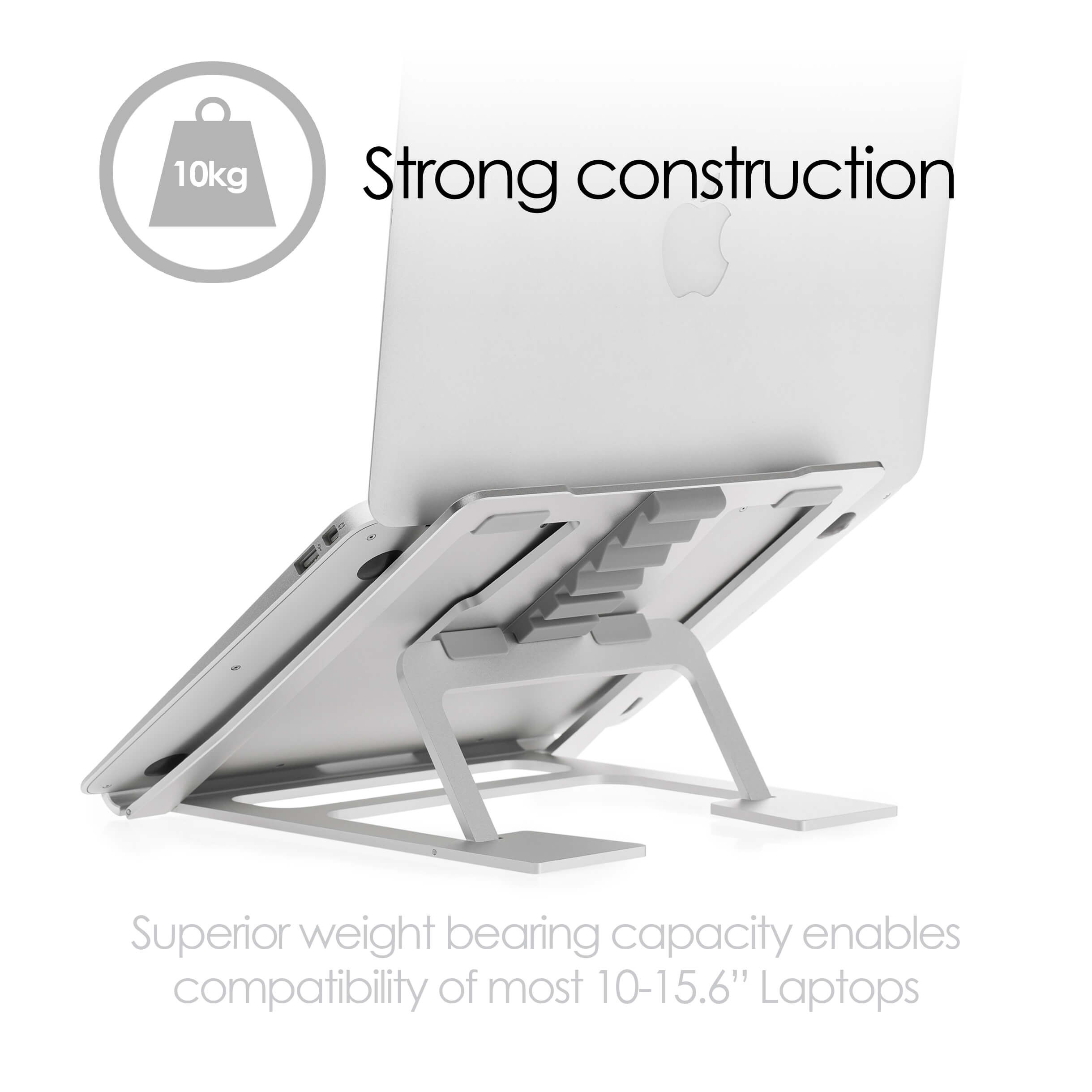 DESIRE2 Laptopställ Supreme Lite Portable 6 ulike høyder Sølv