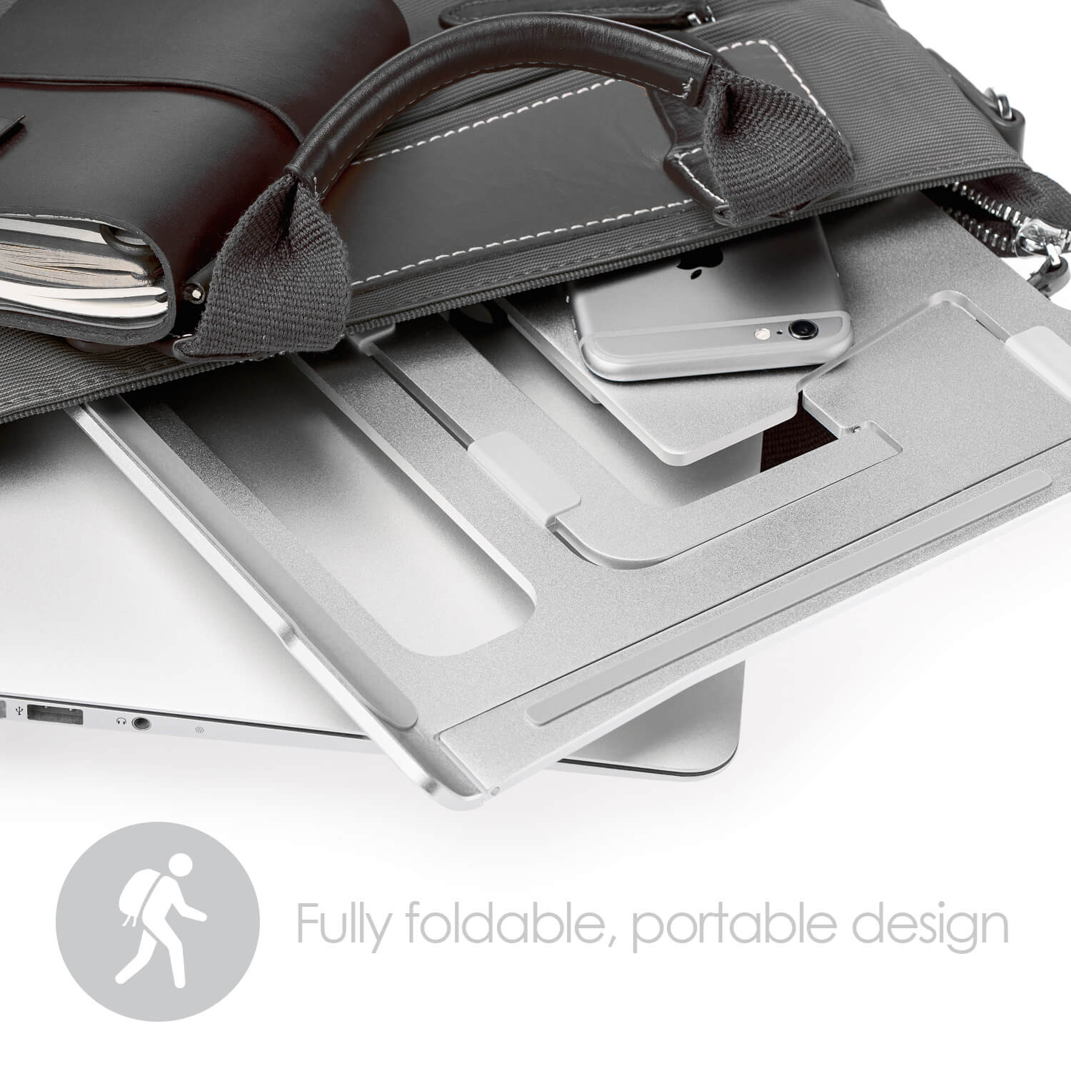 DESIRE2 Laptopställ Supreme Lite Portable 6 ulike høyder Sølv