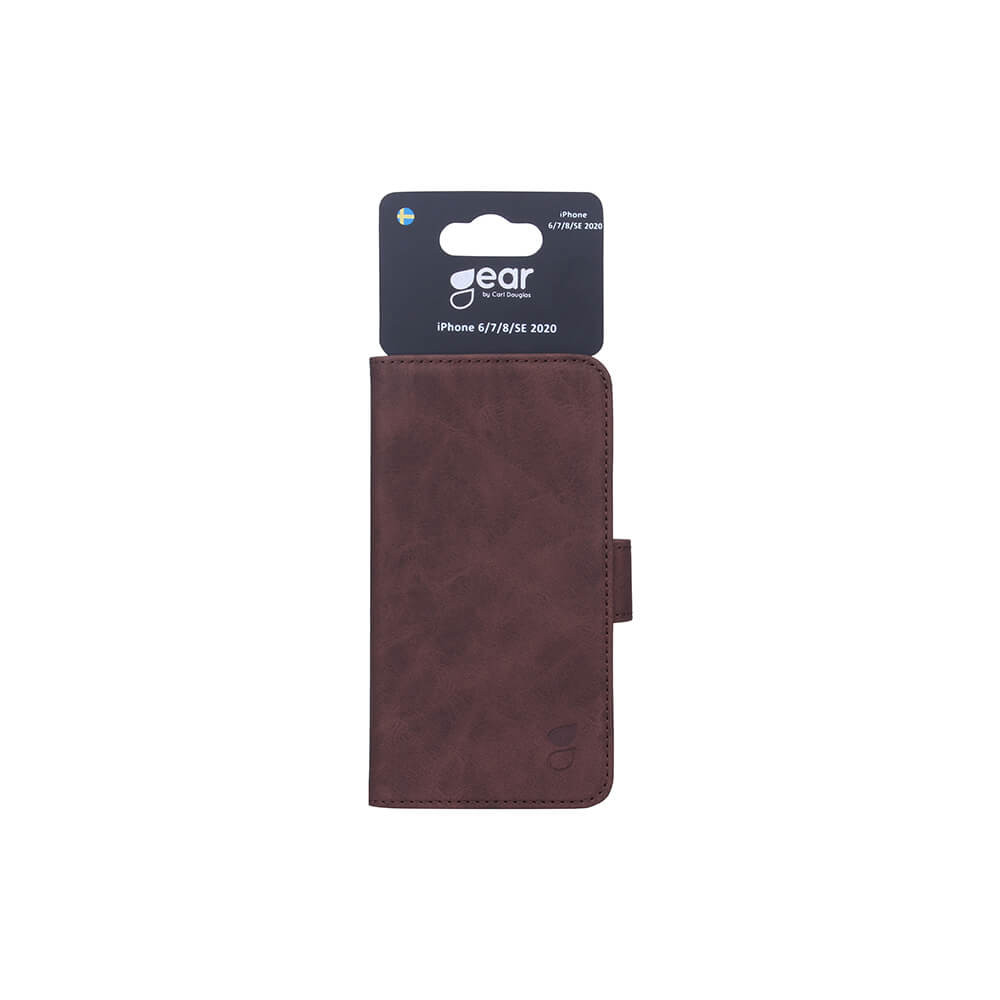 GEAR Lommebokveske Brun Nubuck PU iPhone 6/7/8/SE