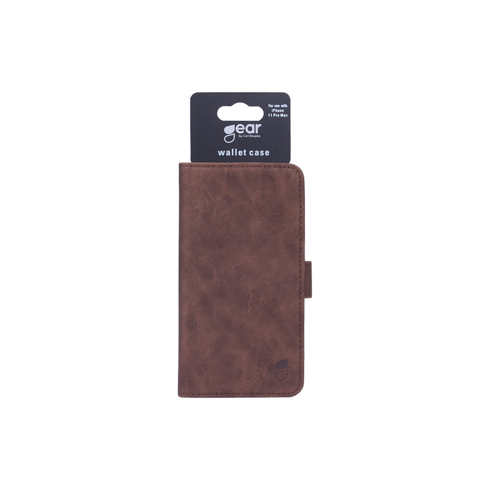 GEAR Lommebokveske Brun Nubuck PU iPhone 11 Pro Max