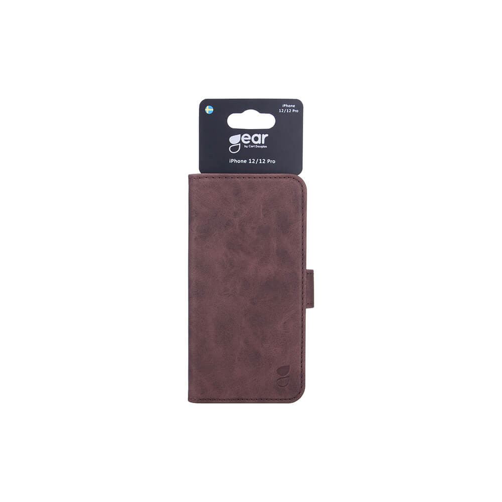 GEAR Lommebokveske Brun Nubuck PU iPhone 12/12 Pro