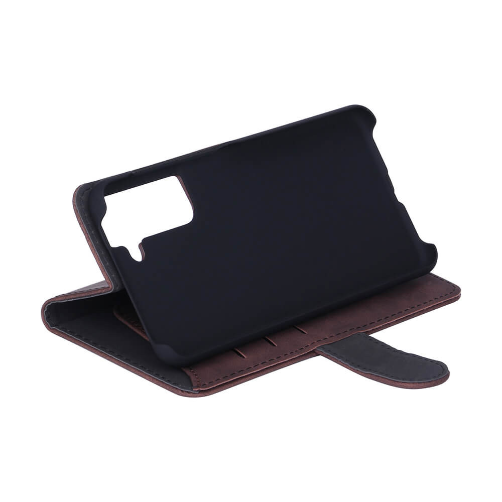 GEAR Lommebokveske Brun Nubuck PU Samsung S21FE 5G
