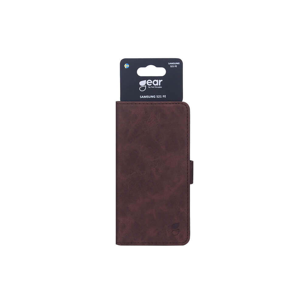 GEAR Lommebokveske Brun Nubuck PU Samsung S21FE 5G