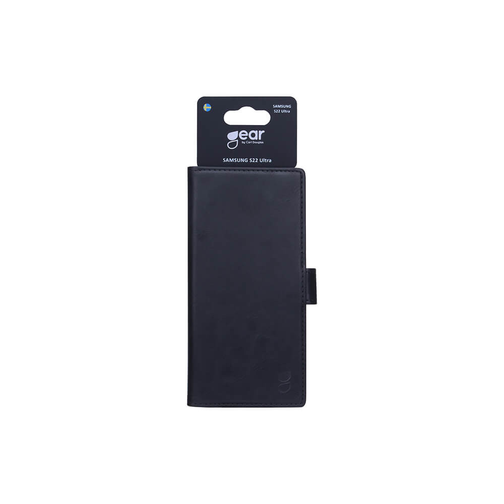 GEAR Lommebokveske Svart Samsung S22 Ultra