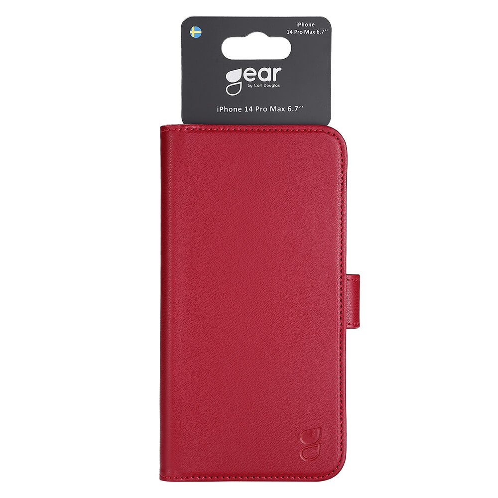 GEAR Classic Wallet 3 card iPhone 14 Pro Max 6,7" Red