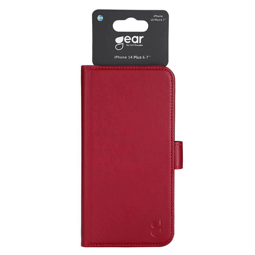 GEAR Classic Wallet 3 card iPhone 14 Plus 6,7" Red