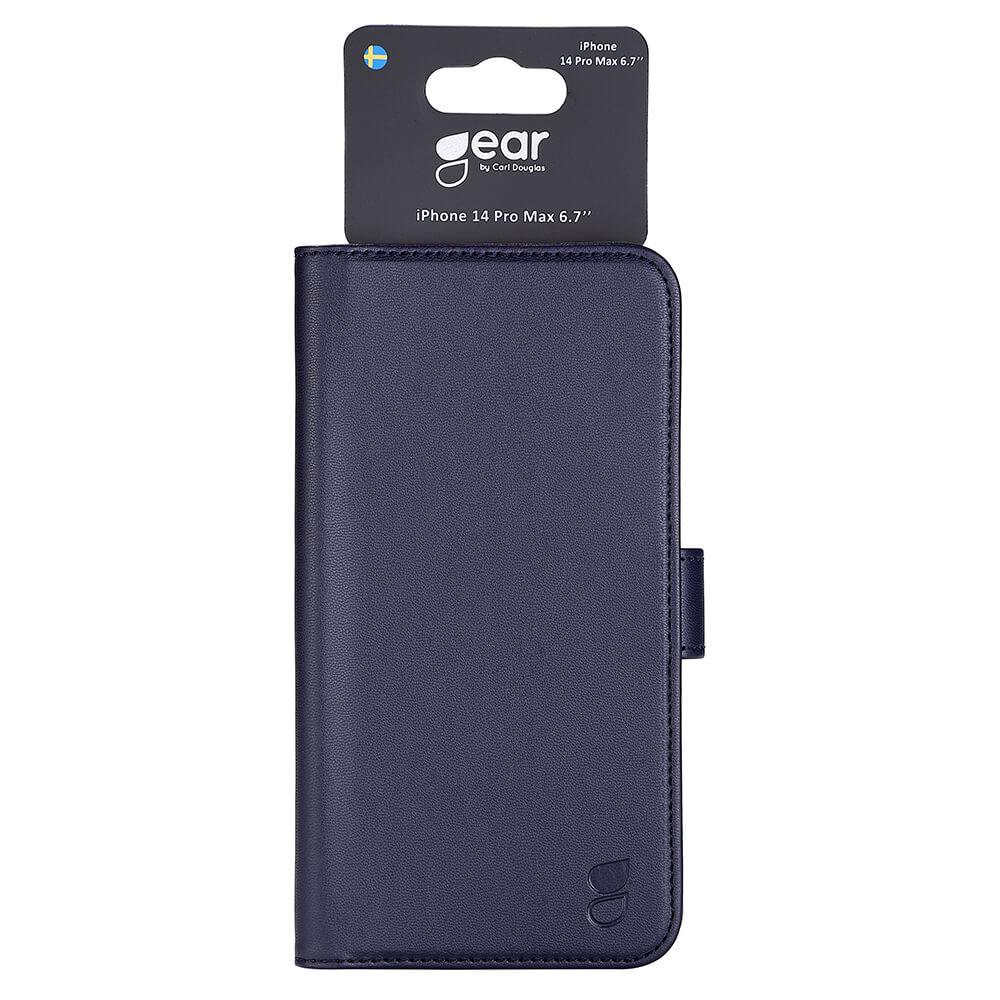 GEAR Classic Wallet 3 card iPhone 14 Pro Max 6,7" Blue