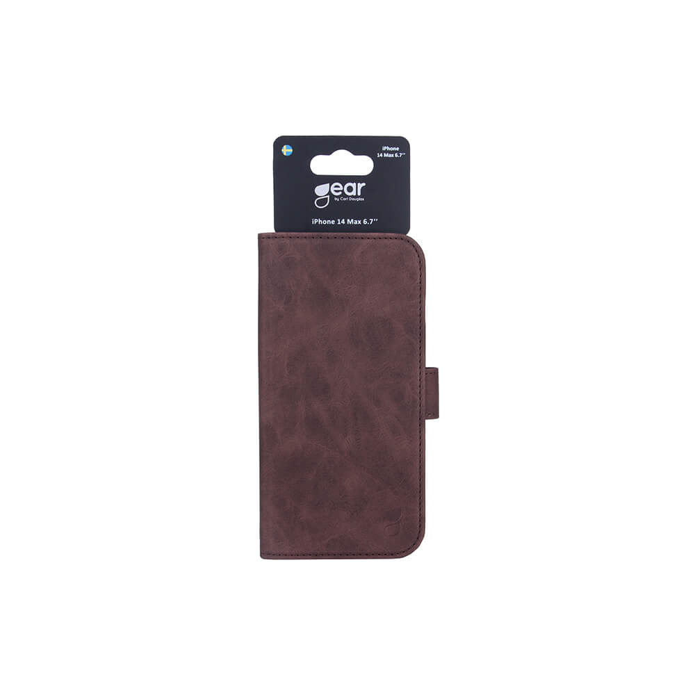 GEAR Classic Wallet 3 card iPhone 14 Plus 6,7" Brown
