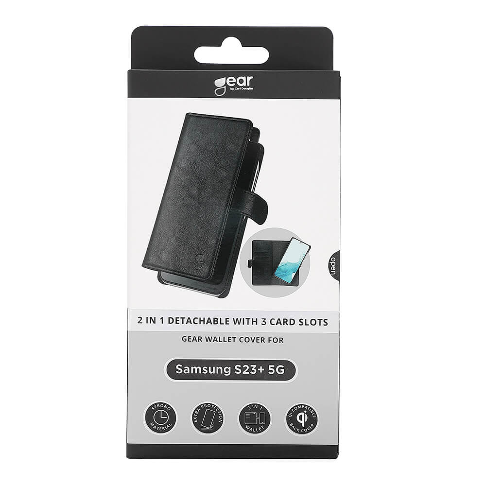 GEAR 2in1 Wallet 3 card Samsung  S23+ 5G Black