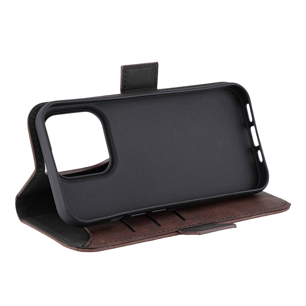 GEAR Classic 3 card Recycled MagSerie iPhone 15 Pro Brown